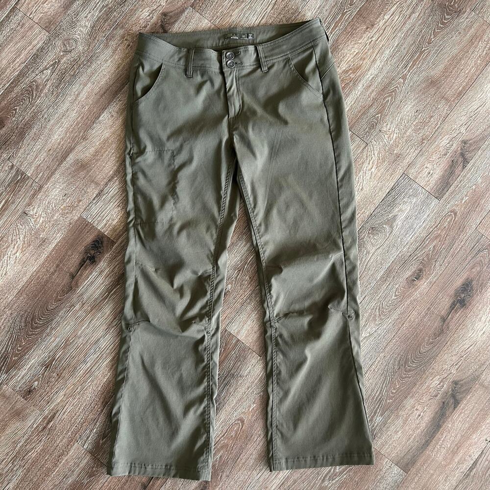 Prana Dark Green Roll-Up Hiking Pants – Outdoor Travel Quick-Dry Adventure Ready
